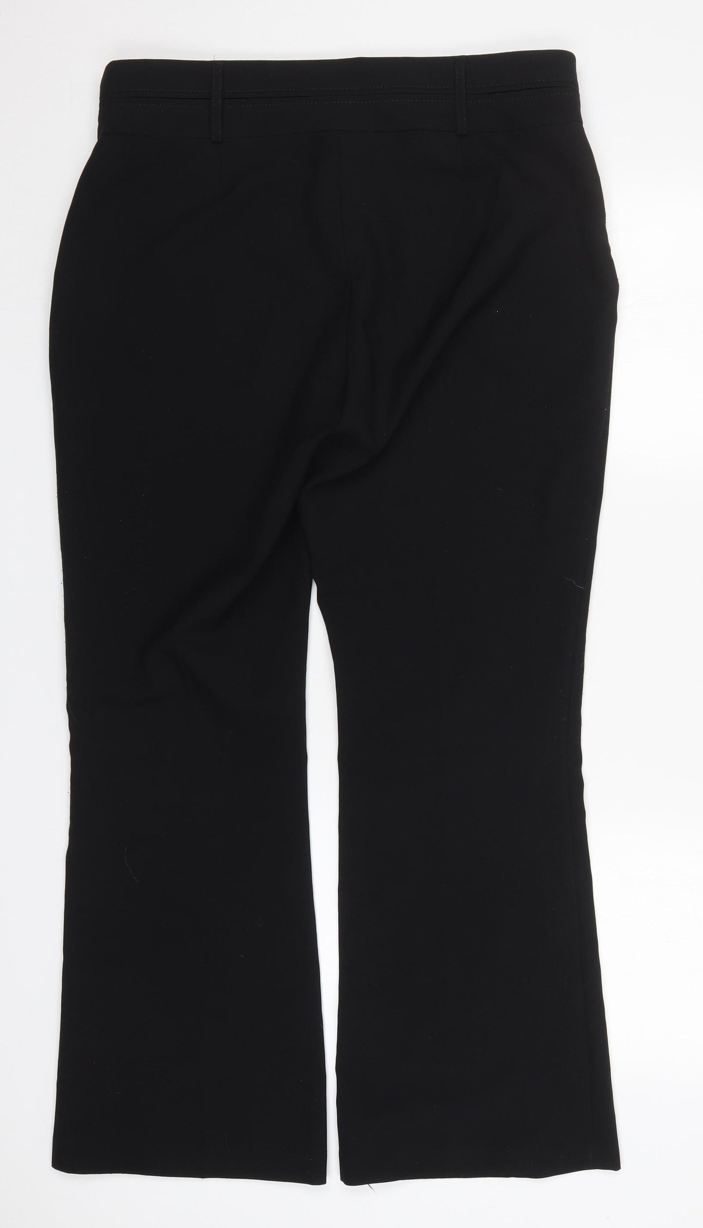 Peacocks Womens Black  Polyester Rain Trousers Trousers Size 14 L30 in Regular Hook & Eye