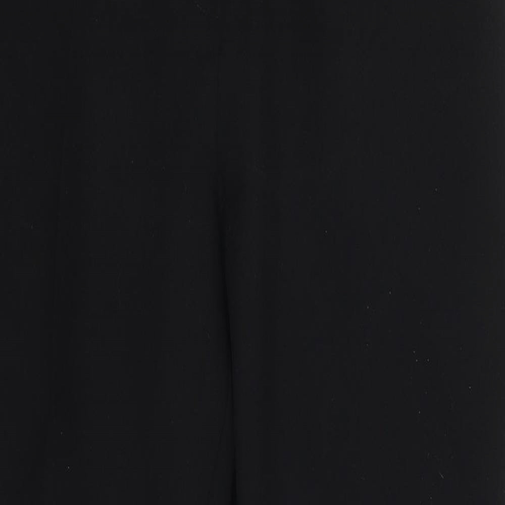 Peacocks Womens Black  Polyester Rain Trousers Trousers Size 14 L30 in Regular Hook & Eye
