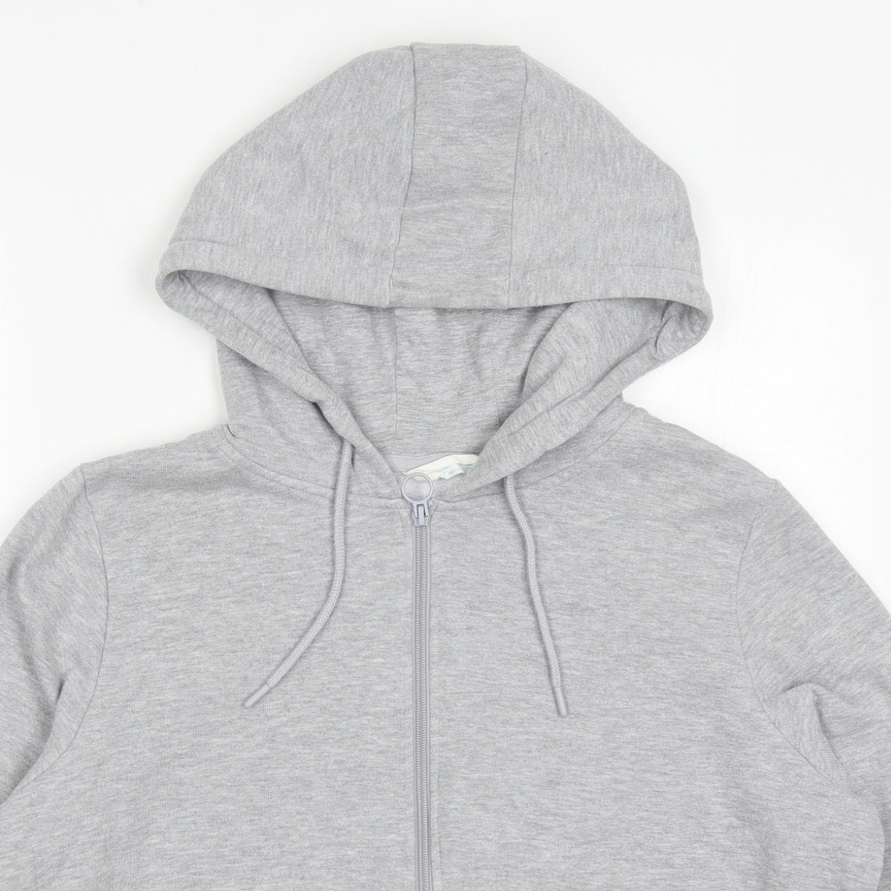 Primark Womens Grey  Cotton Full Zip Hoodie Size 18  Zip