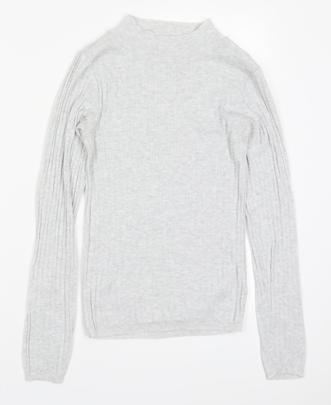 Primark Womens Grey Round Neck  Polyester Pullover Jumper Size 10