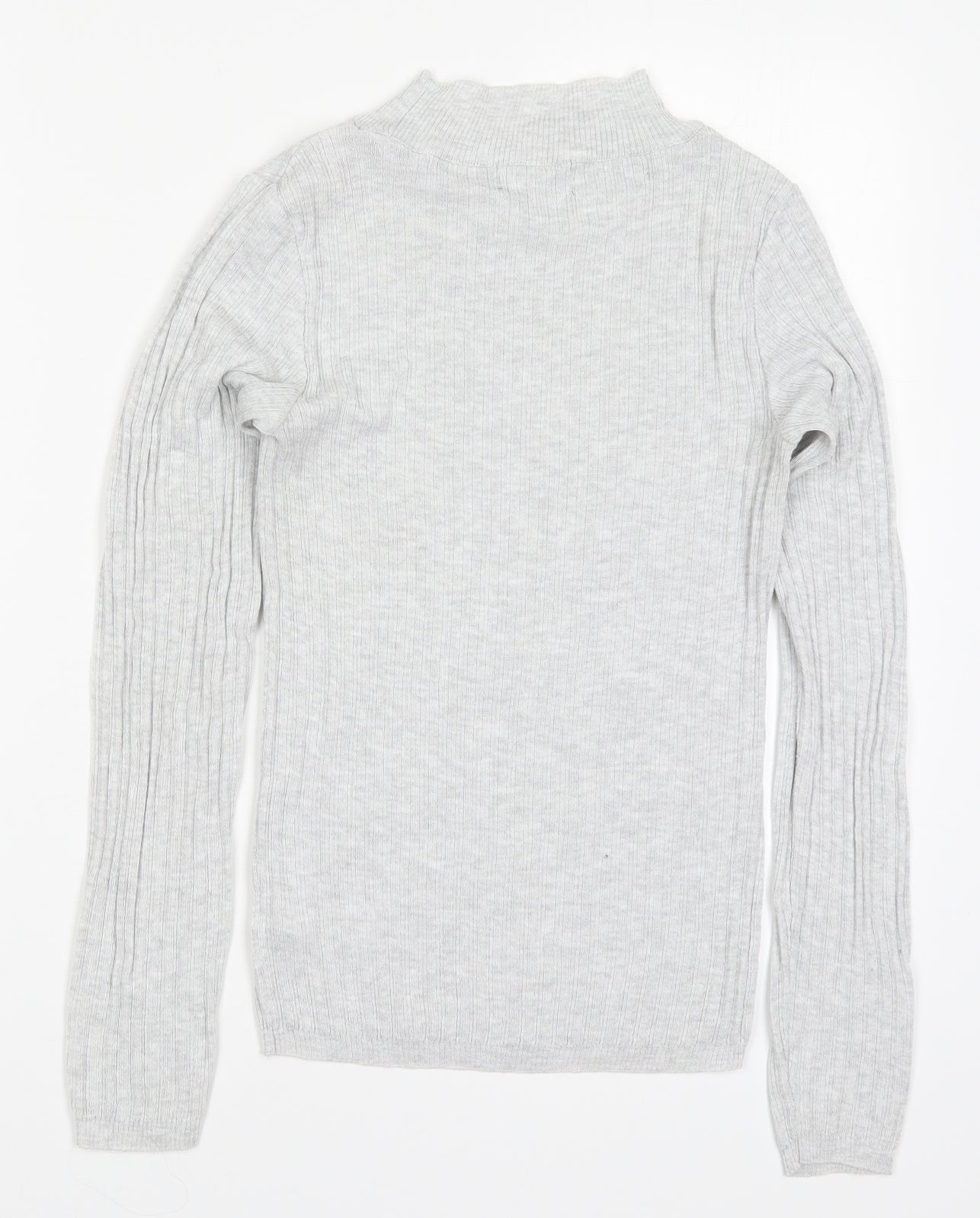 Primark Womens Grey Round Neck  Polyester Pullover Jumper Size 10