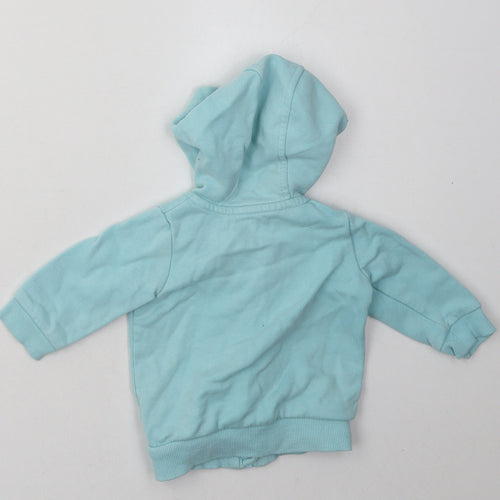 George Girls Blue  Cotton Full Zip Jumper Size 0-3 Months  Zip