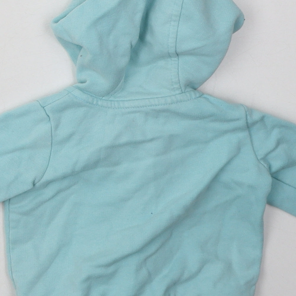 George Girls Blue  Cotton Full Zip Jumper Size 0-3 Months  Zip