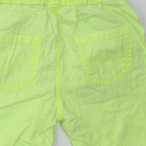 George Boys Yellow  Cotton Bermuda Shorts Size 3-4 Years  Regular Tie