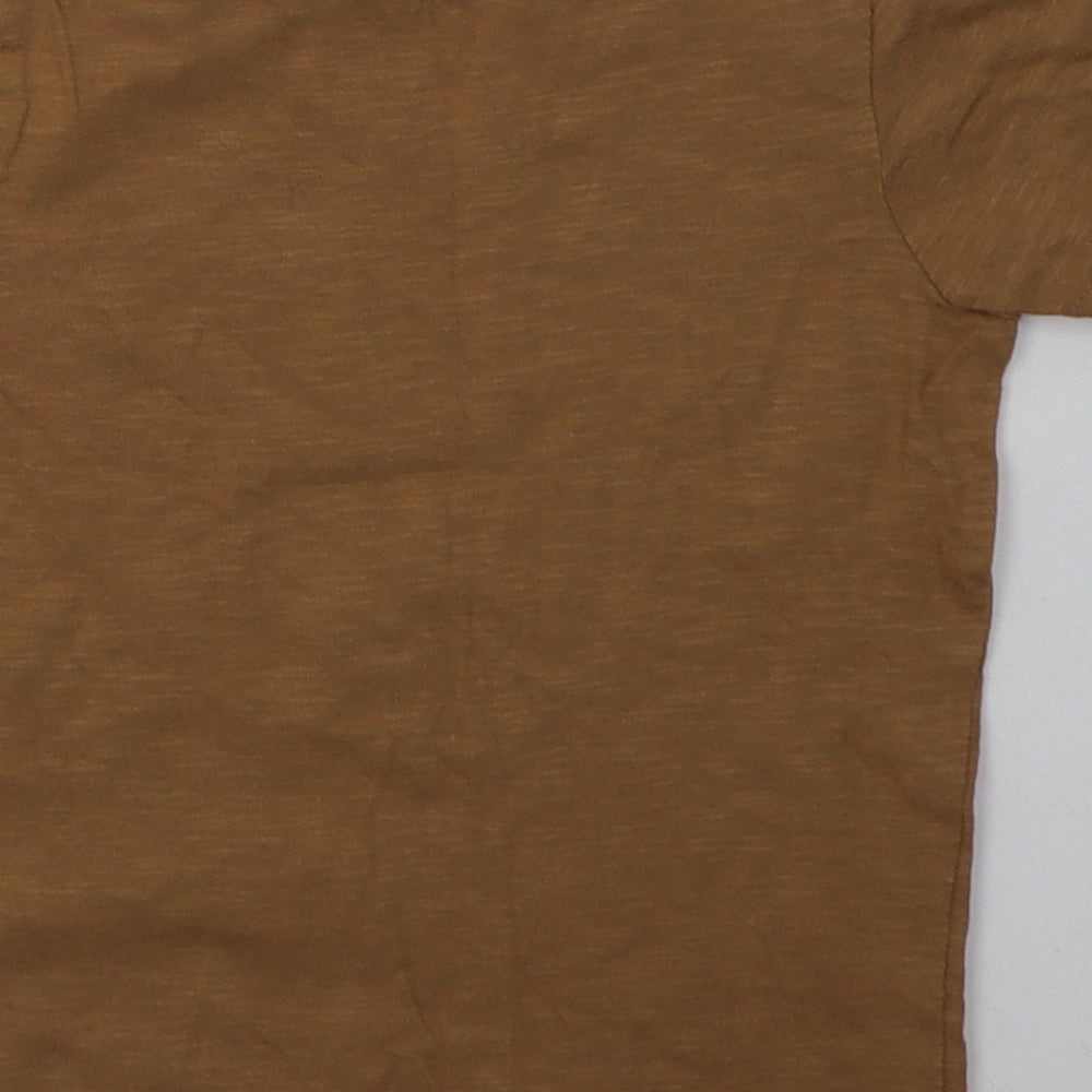 George Boys Brown Geometric Cotton Basic T-Shirt Size 3-4 Years Crew Neck Pullover - the space squad