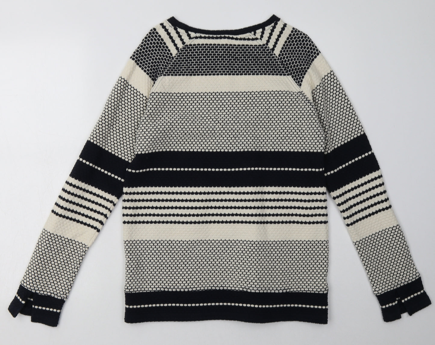 NEXT Womens Blue Striped Cotton Pullover Sweatshirt Size 8  Pullover