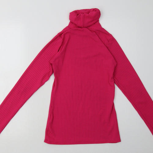 PRETTYLITTLETHING Womens Pink  Polyester Pullover Sweatshirt Size 14  Pullover