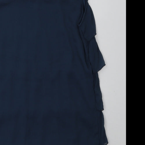 Mela Loves London Womens Blue  Polyester A-Line  Size L  Crew Neck Pullover