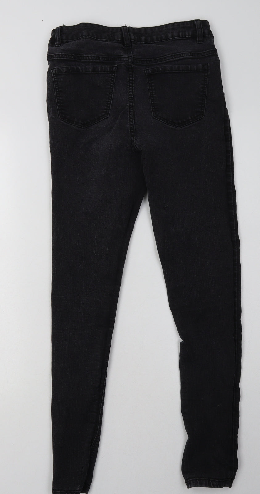 George Womens Black  Cotton Skinny Jeans Size 12 L31 in Regular Button