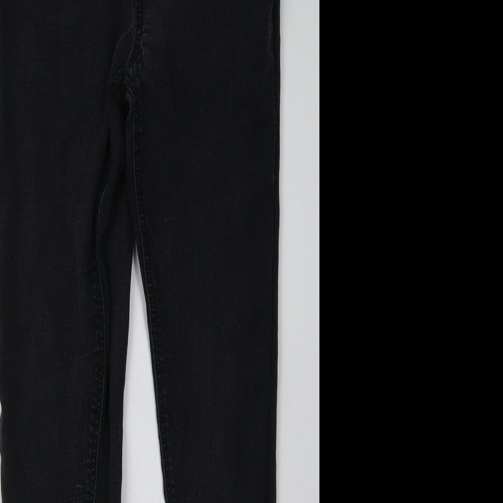 George Womens Black  Cotton Skinny Jeans Size 12 L31 in Regular Button