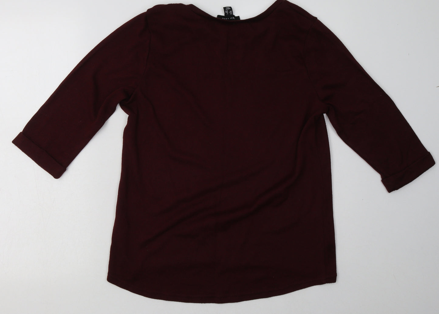 New Look Womens Red  Polyester Pullover Sweatshirt Size 12  Pullover