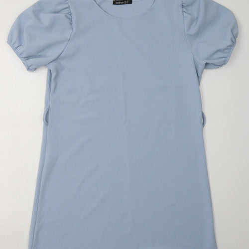 Boohoo Womens Blue  Polyester A-Line  Size 14  Crew Neck Pullover
