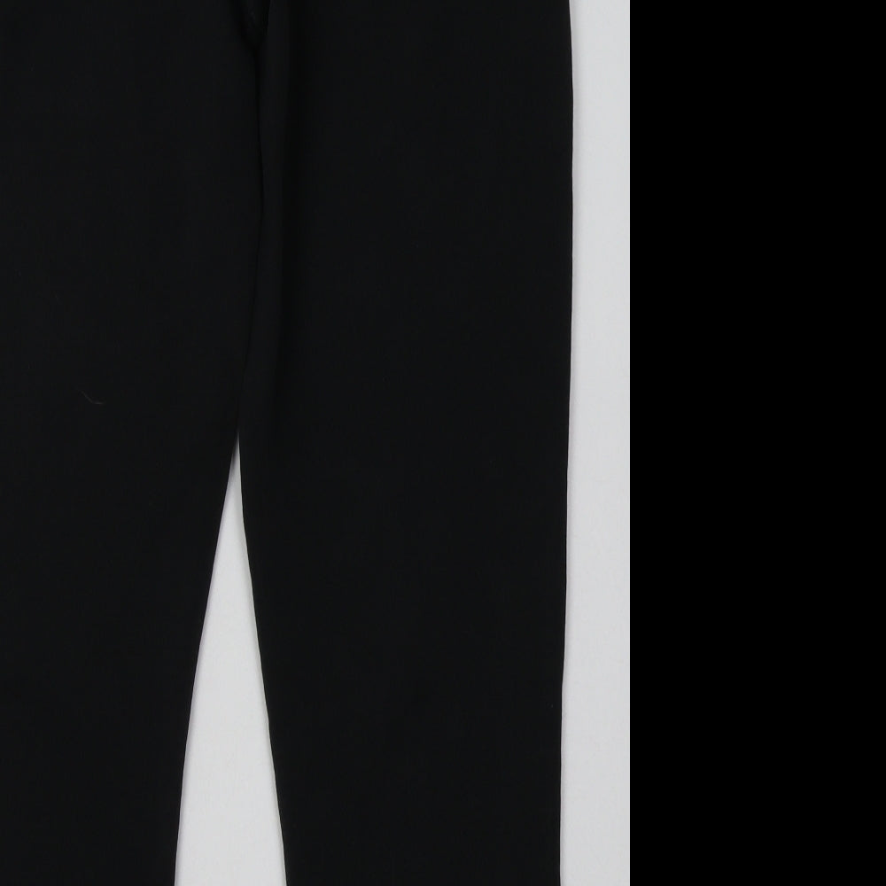 PUMA Womens Black  Cotton Jogger Trousers Size 16 L30 in Regular Tie