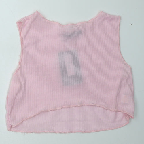 PRETTYLITTLETHING Womens Pink  Polyester  Pyjama Set Size 14  Tie