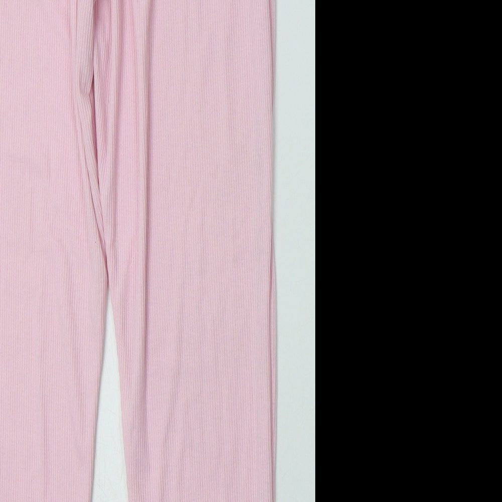 PRETTYLITTLETHING Womens Pink  Polyester  Pyjama Set Size 14  Tie
