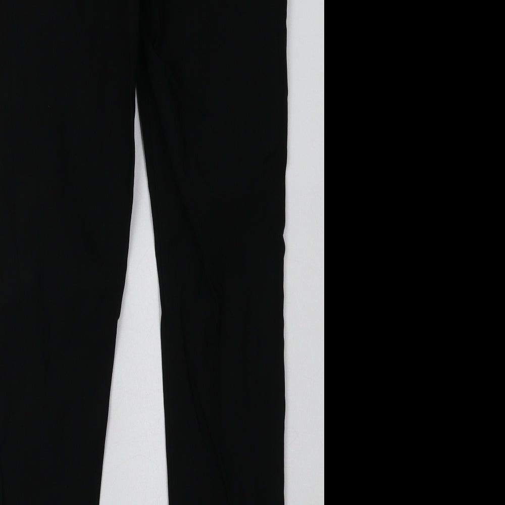 F&F Womens Black  Viscose Trousers  Size 10 L30 in Regular Button