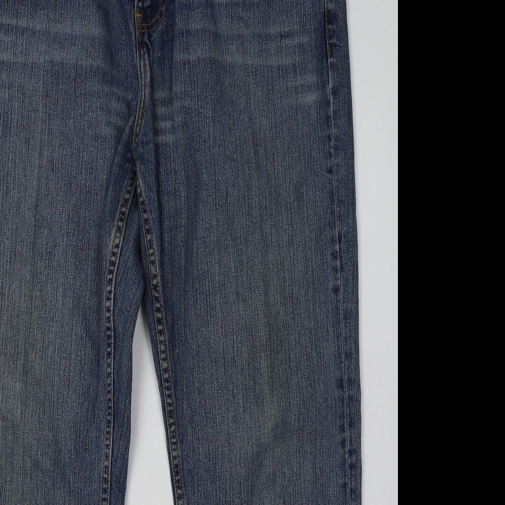 Lee Cooper Mens Blue  Cotton Straight Jeans Size 38 L30 in Regular Button