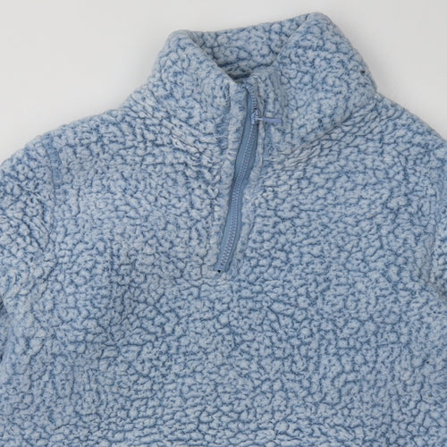 Nutmeg Womens Blue  Polyester Pullover Sweatshirt Size 10  Zip