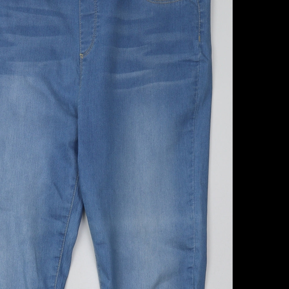 Dorothy Perkins Womens Blue  Cotton Jegging Trousers Size 18 L28 in Regular