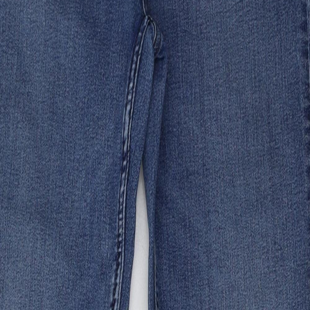 Marks and Spencer Womens Blue  Coir Straight Jeans Size 10 L33 in Regular Button