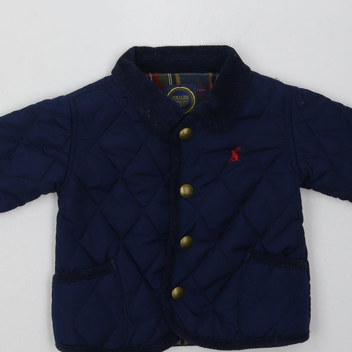 Joules  Blue   Basic Coat Coat Size 0-3 Months   Buckle