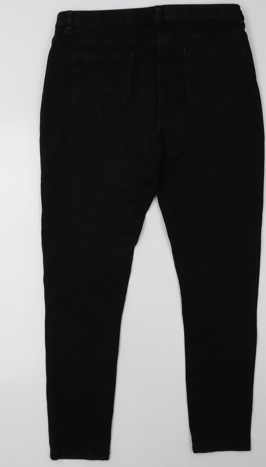 M&Co Womens Black  Cotton Jegging Trousers Size 16 L30 in Regular