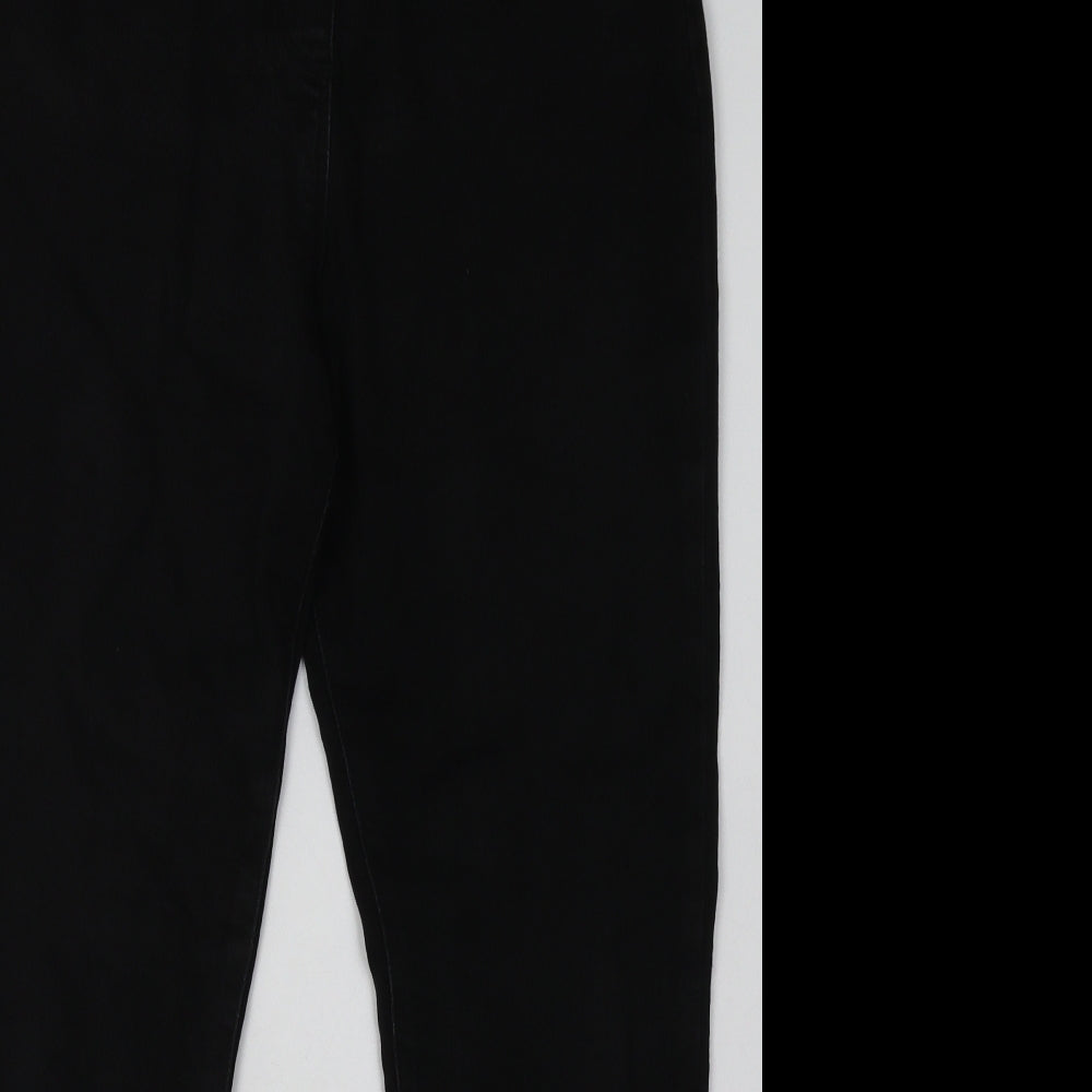 M&Co Womens Black  Cotton Jegging Trousers Size 16 L30 in Regular