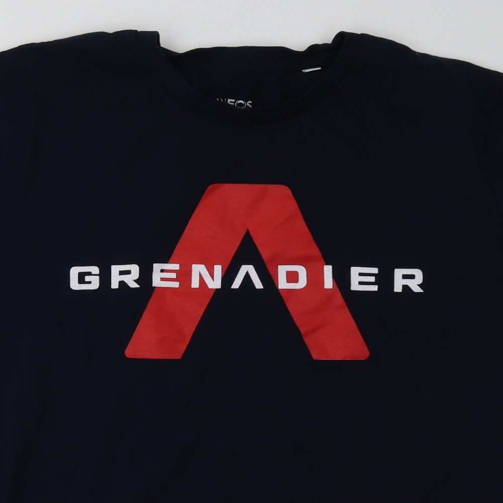 Grenadier Mens Blue  Cotton  T-Shirt Size L Crew Neck