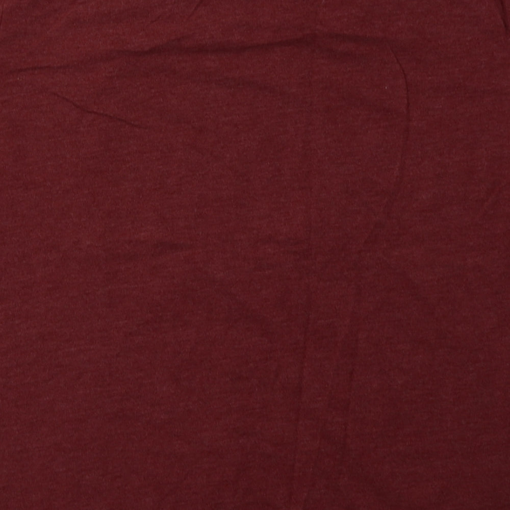 Debenhams Mens Red  Cotton  T-Shirt Size L Crew Neck
