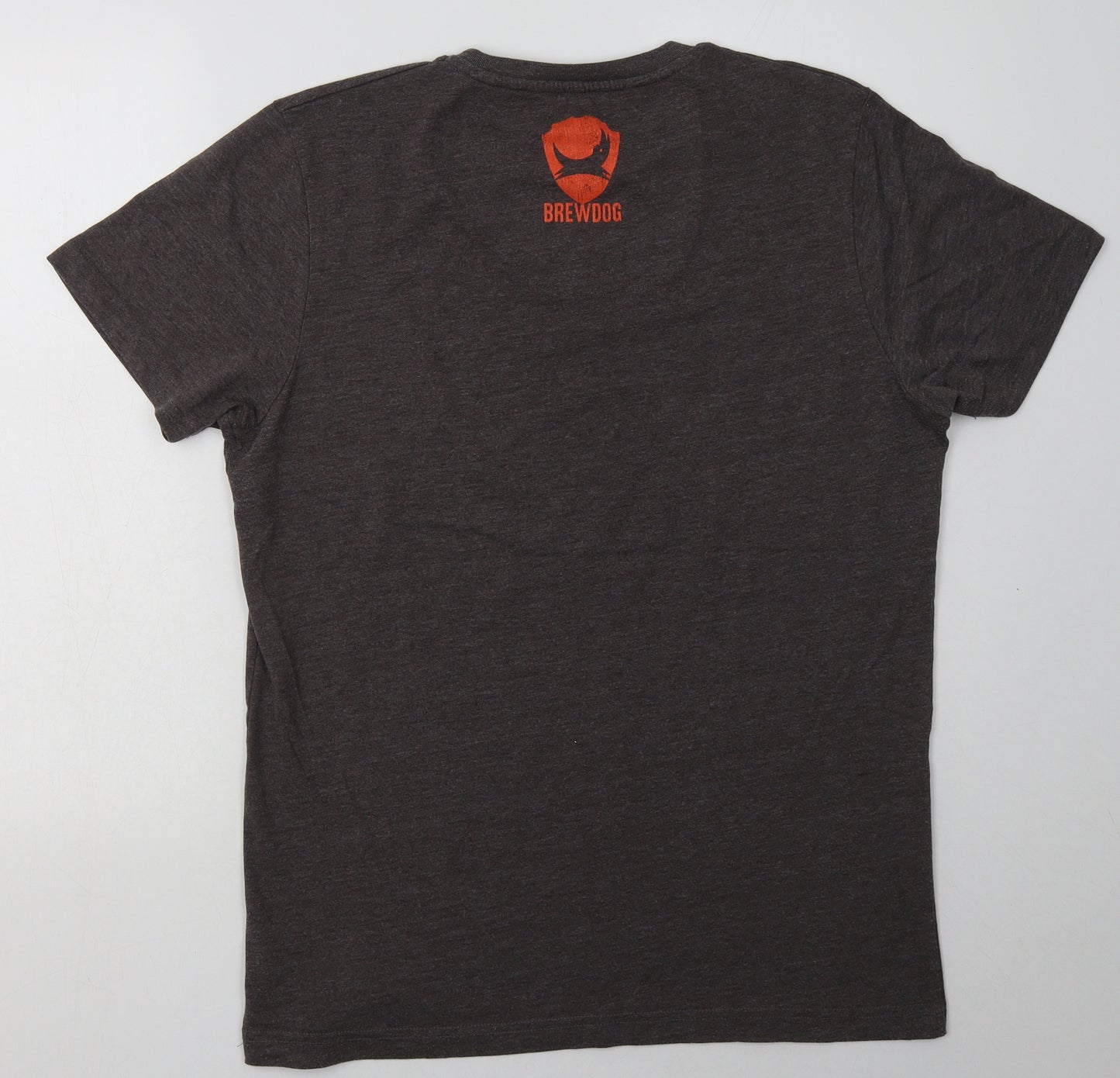 brewdog Mens Grey  Cotton  T-Shirt Size L Crew Neck