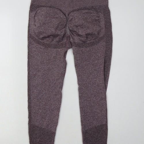 Preworn Womens Purple  Polyamide Cropped Leggings Size L L24 in Regular