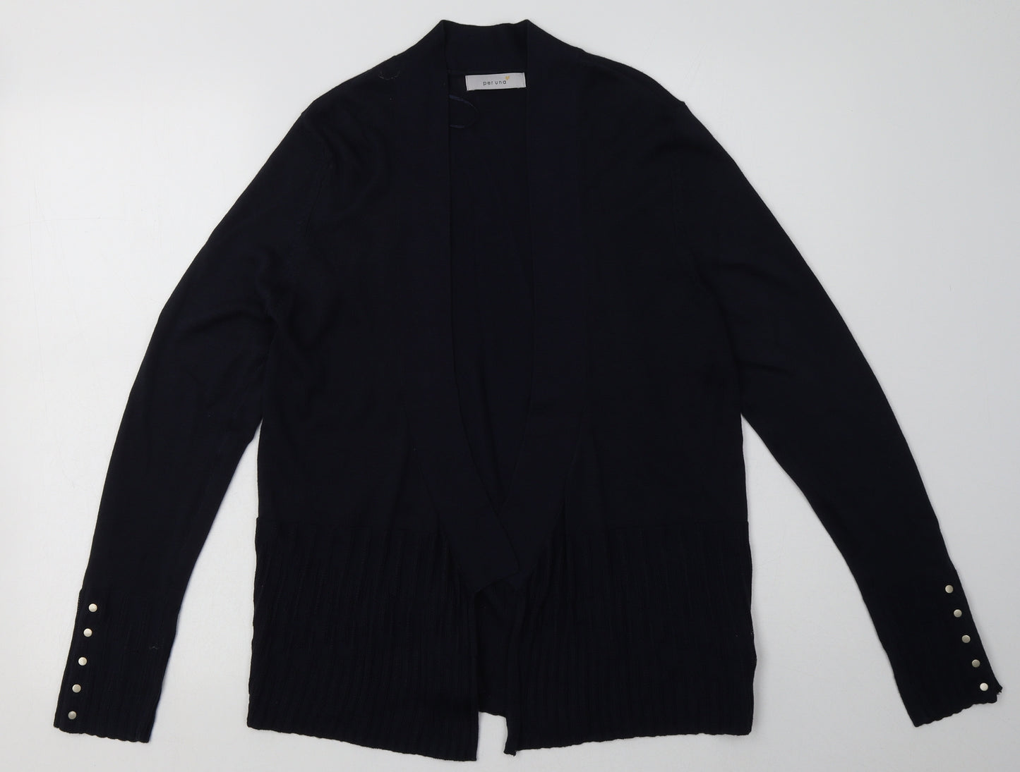 Marks and Spencer Womens Blue V-Neck  Viscose Cardigan Jumper Size 12