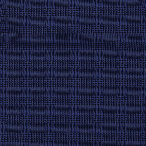 Marks and Spencer Womens Blue Check Polyester Pullover Sweatshirt Size 12  Pullover