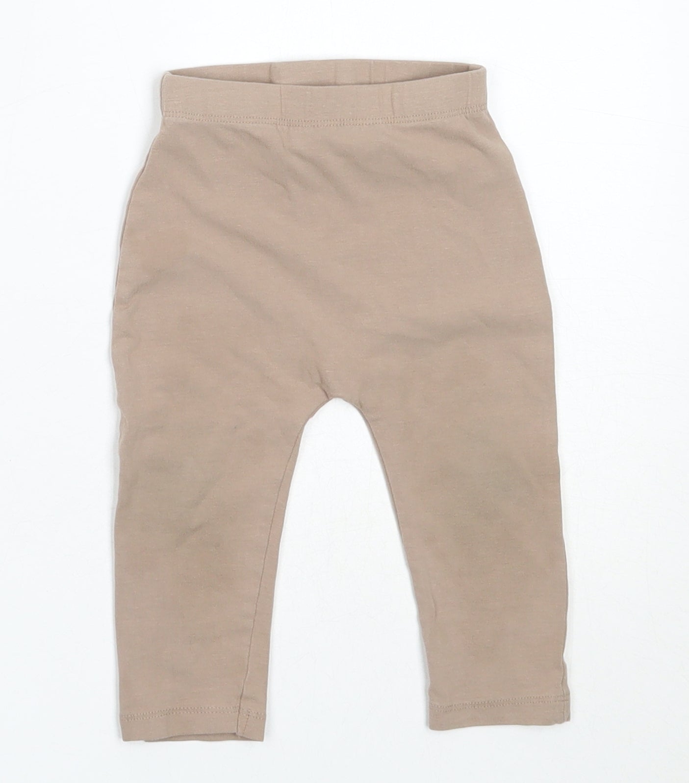 George Girls Beige  Cotton Capri Leggings Size 6-9 Months