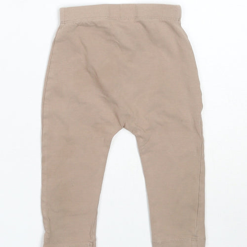 George Girls Beige  Cotton Capri Leggings Size 6-9 Months