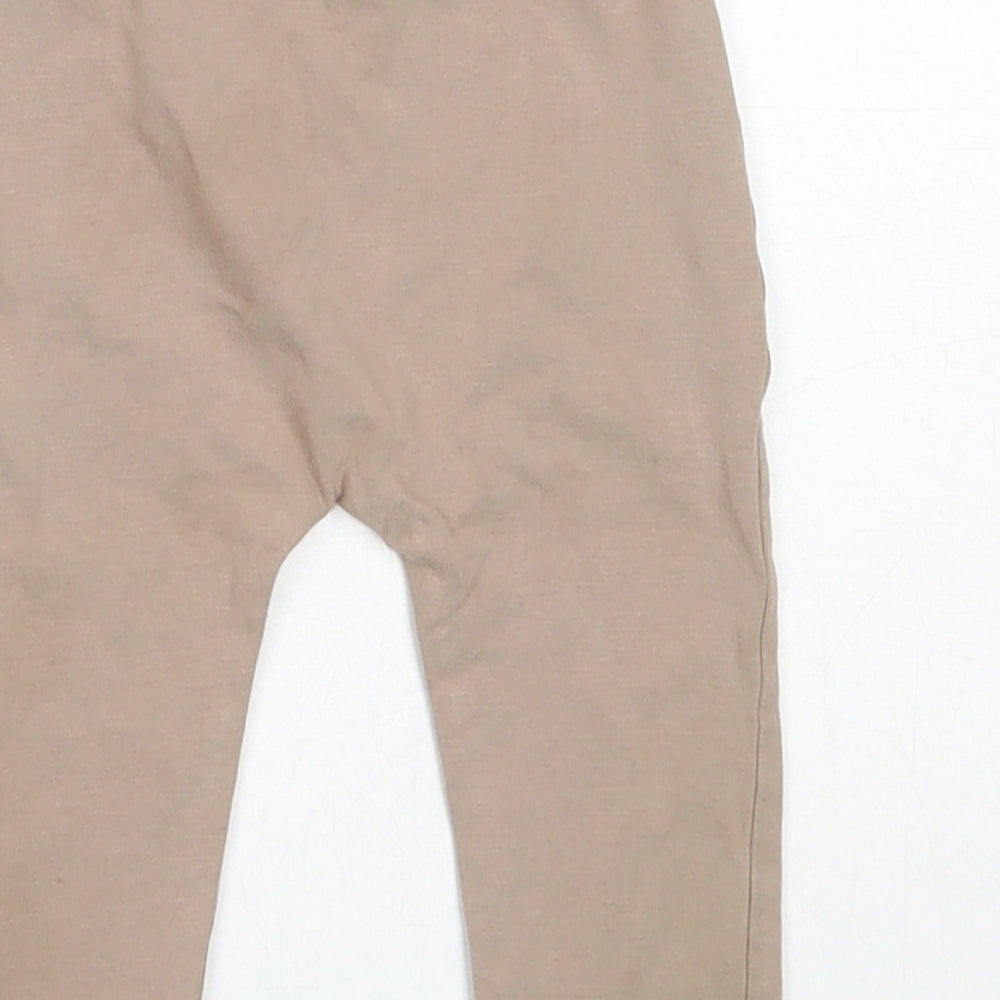George Girls Beige  Cotton Capri Leggings Size 6-9 Months