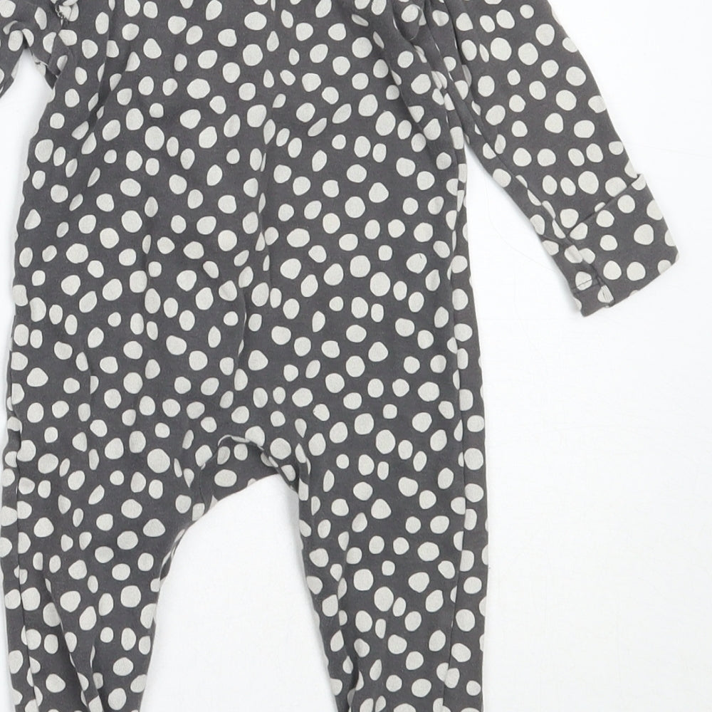 George Baby Grey Animal Print Cotton Babygrow One-Piece Size 6-9 Months   - 101 Dalmatians