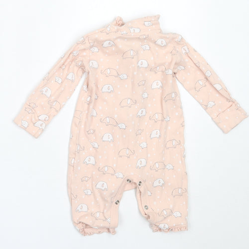 George Girls Pink  Cotton Babygrow One-Piece Size 3-6 Months