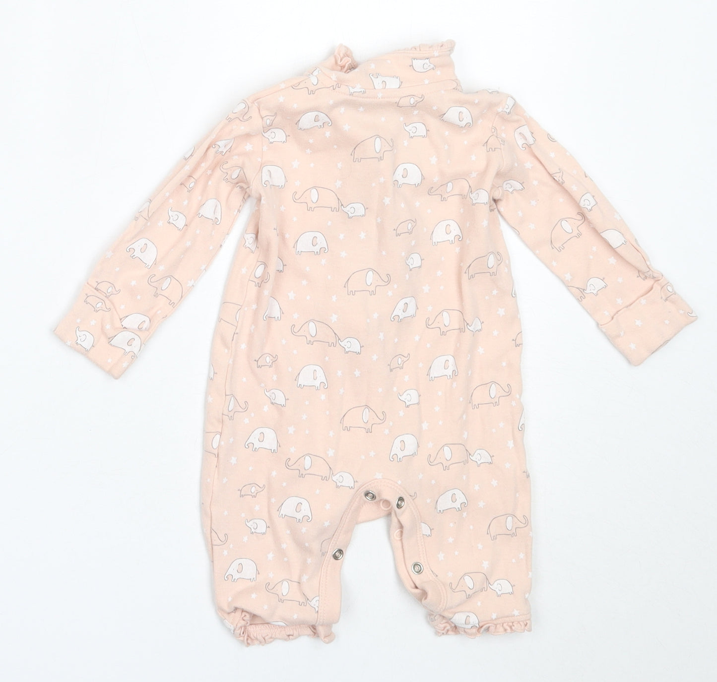 George Girls Pink  Cotton Babygrow One-Piece Size 3-6 Months