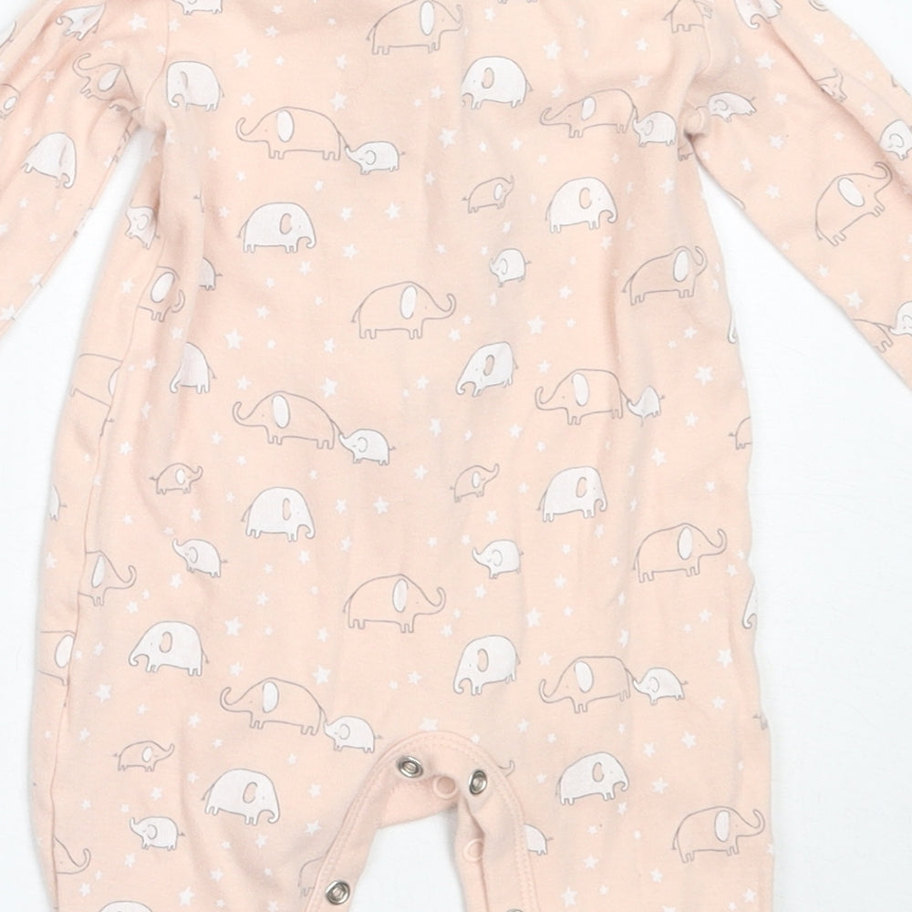 George Girls Pink  Cotton Babygrow One-Piece Size 3-6 Months