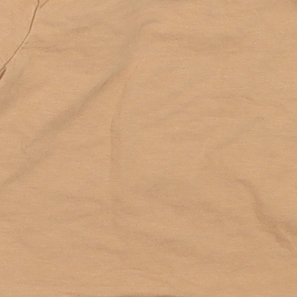 George Boys Brown  Cotton Basic T-Shirt Size 3-6 Months Round Neck