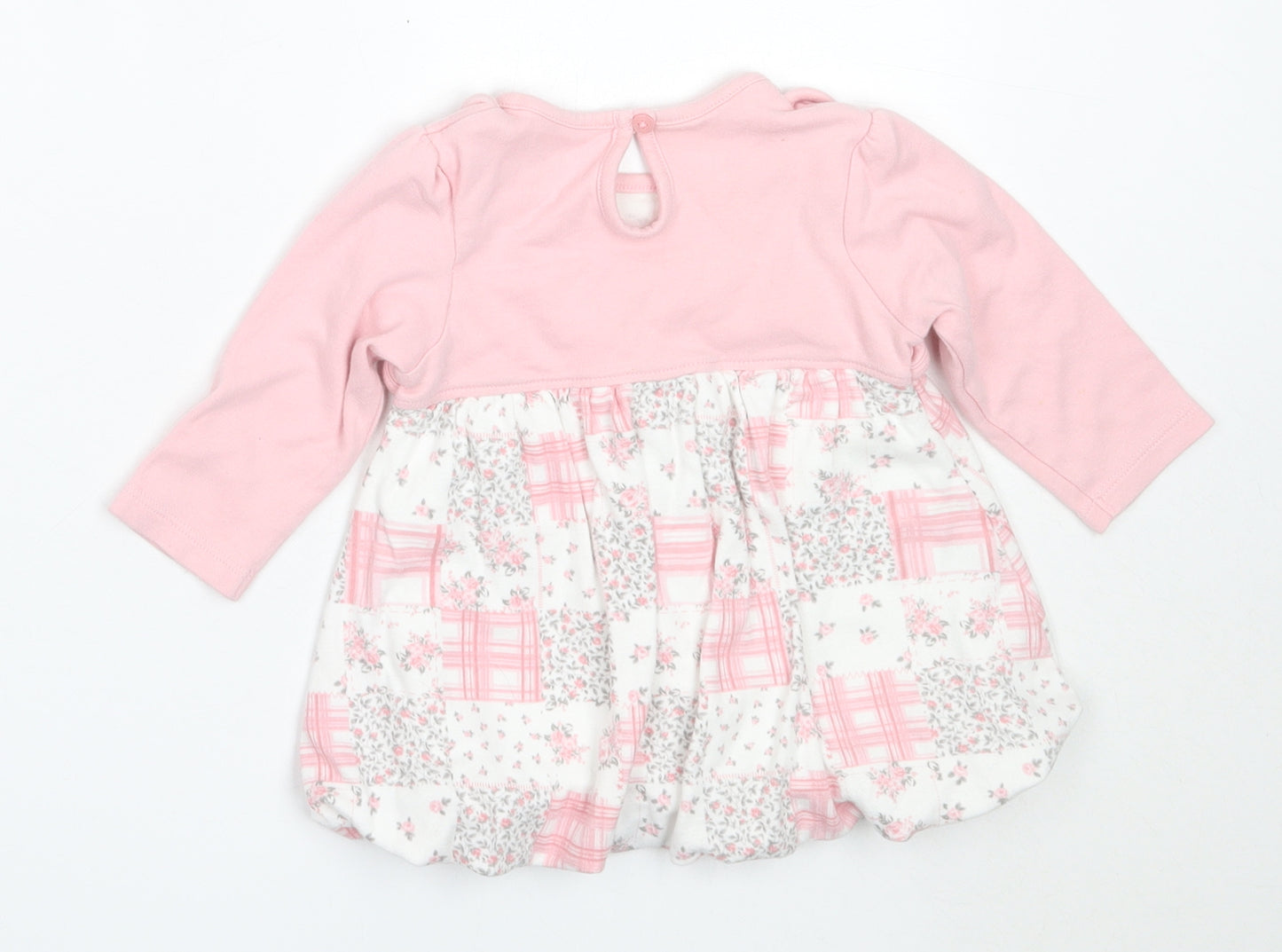 George Girls Pink  Cotton Fit & Flare  Size 6-9 Months  Round Neck