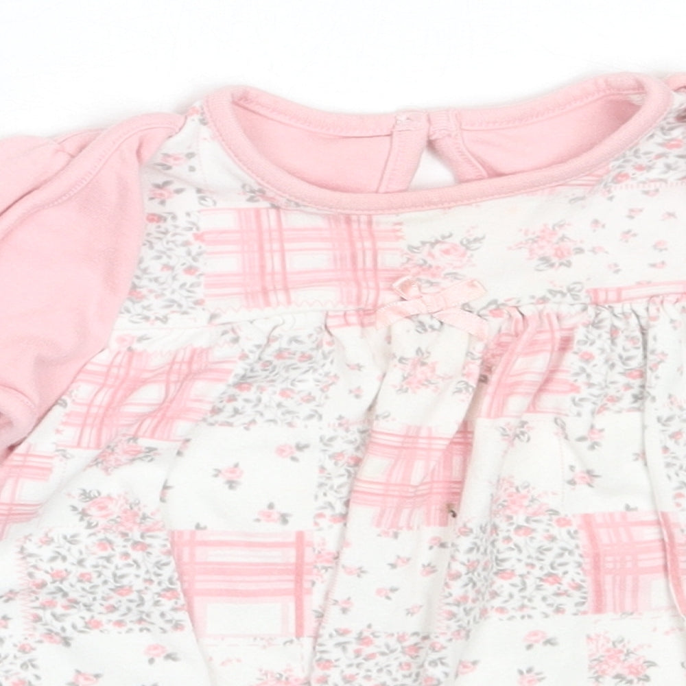 George Girls Pink  Cotton Fit & Flare  Size 6-9 Months  Round Neck