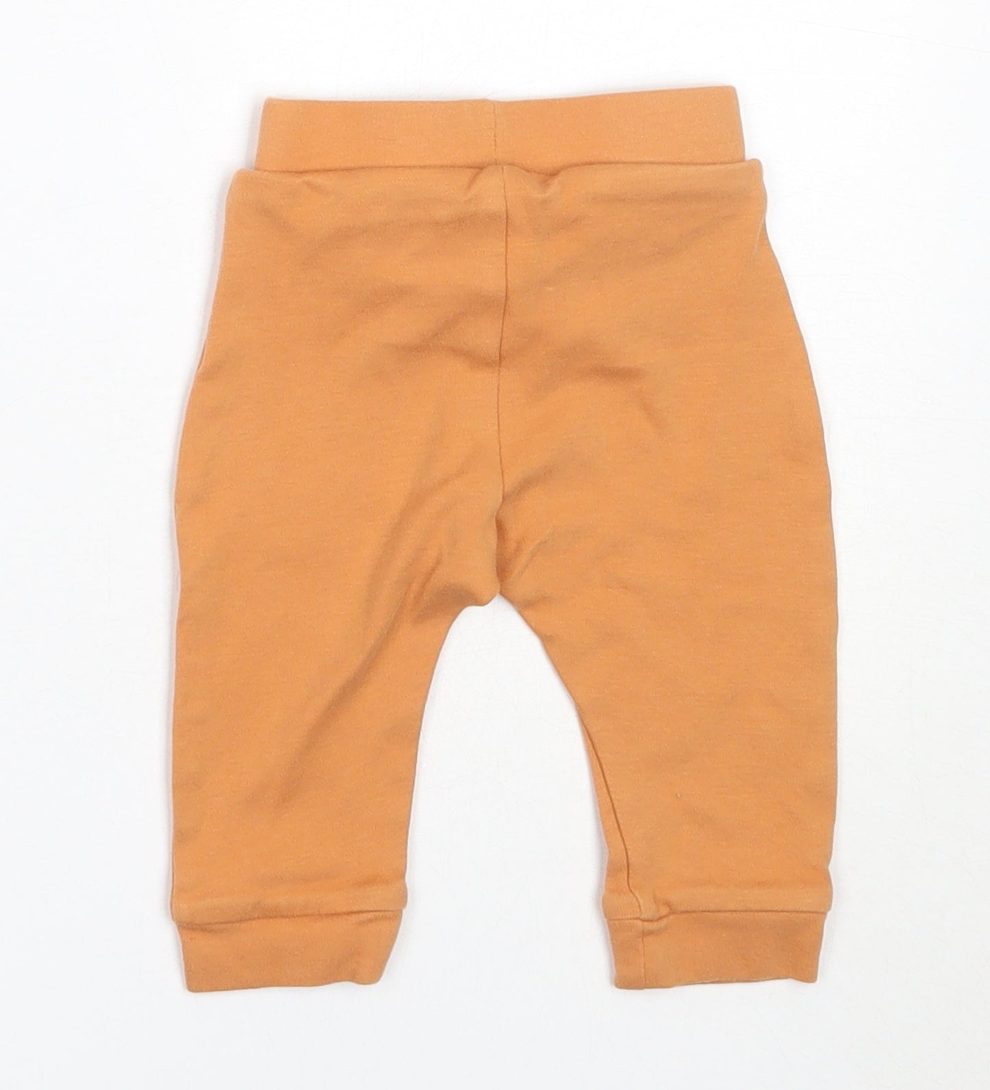 George Boys Orange  Cotton Jogger Trousers Size 3-6 Months