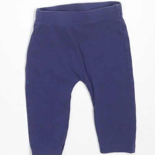 George Girls Blue  Cotton Capri Leggings Size 3-6 Months