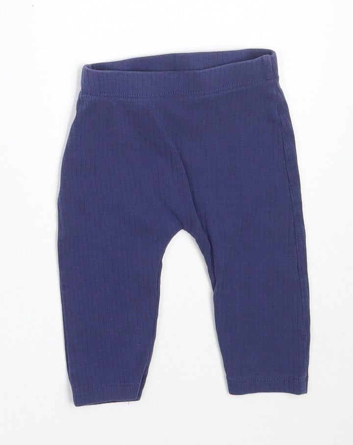 George Girls Blue Cotton Capri Leggings Size 3-6 Months