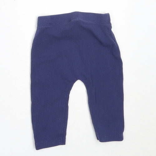 George Girls Blue  Cotton Capri Leggings Size 3-6 Months