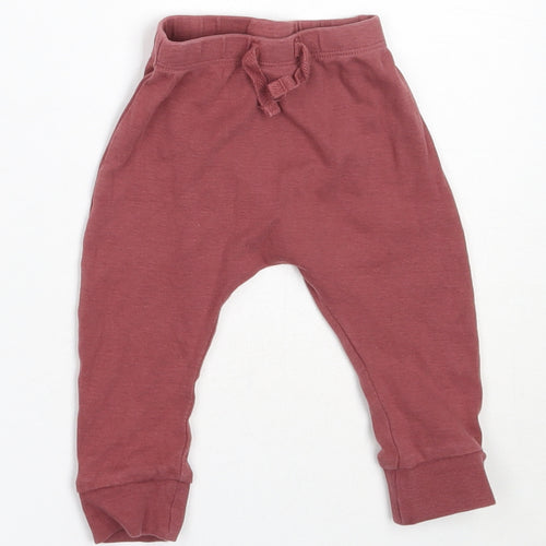 George Girls Pink  Cotton Jogger Trousers Size 6-9 Months