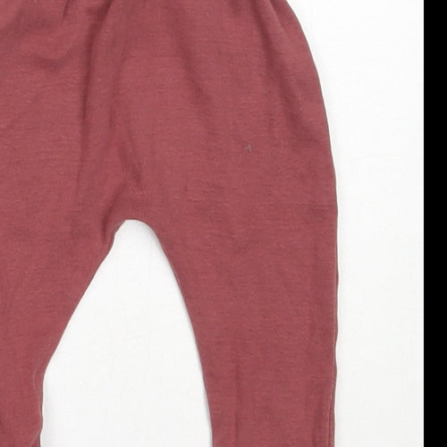 George Girls Pink  Cotton Jogger Trousers Size 6-9 Months