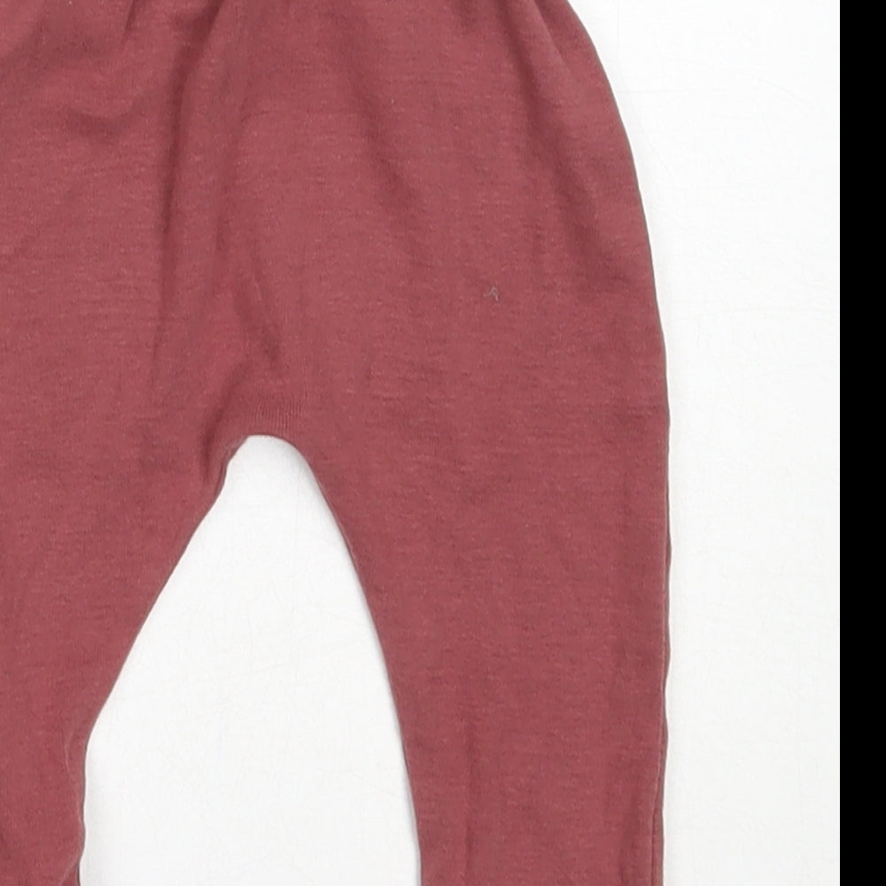 George Girls Pink  Cotton Jogger Trousers Size 6-9 Months